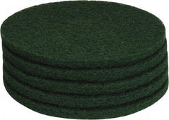 PRO-SOURCE - Stripping Pad - 17" Machine, Green Pad, Polyester - All Tool & Supply