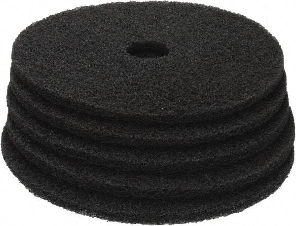 PRO-SOURCE - Stripping Pad - 20" Machine, Black Pad, Polyester - All Tool & Supply