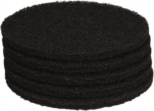 PRO-SOURCE - Stripping Pad - 15" Machine, Black Pad, Polyester - All Tool & Supply