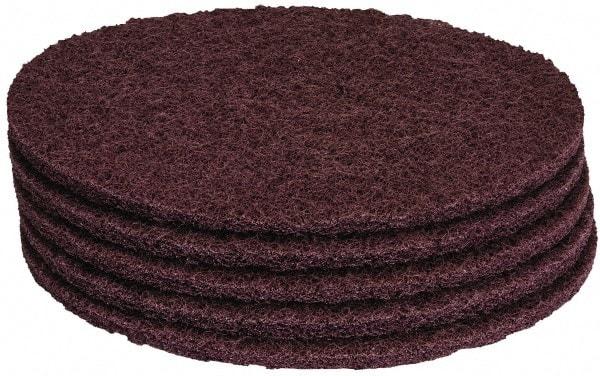 PRO-SOURCE - Stripping Pad - 19" Machine, Maroon Pad, Polyester - All Tool & Supply