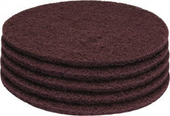 PRO-SOURCE - Stripping Pad - 17" Machine, Maroon Pad, Polyester - All Tool & Supply