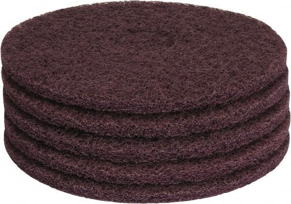 PRO-SOURCE - Stripping Pad - 15" Machine, Maroon Pad, Polyester - All Tool & Supply