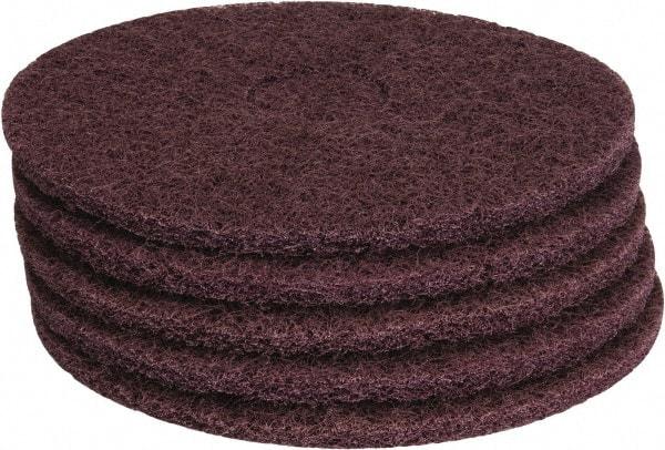 PRO-SOURCE - Stripping Pad - 14" Machine, Maroon Pad, Polyester - All Tool & Supply