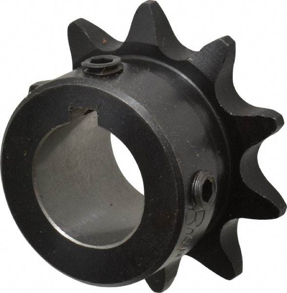 Browning - 10 Teeth, 1/2" Chain Pitch, Chain Size 41, Finished Bore Sprocket - 3/4" Bore Diam, 1.618" Pitch Diam, 1.84" Outside Diam - All Tool & Supply