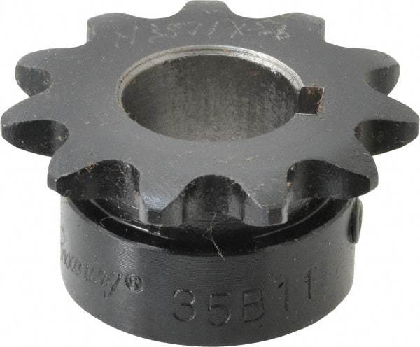 Browning - 11 Teeth, 3/8" Chain Pitch, Chain Size 35, Finished Bore Sprocket - 5/8" Bore Diam, 1.331" Pitch Diam, 1-1/2" Outside Diam - All Tool & Supply