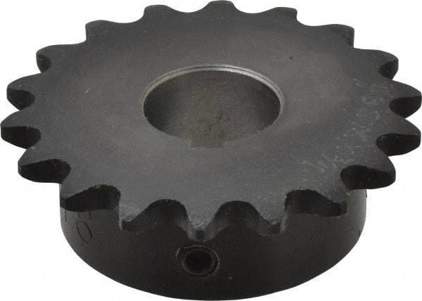 Browning - 18 Teeth, 3/8" Chain Pitch, Chain Size 35, Finished Bore Sprocket - 3/4" Bore Diam, 2.16" Pitch Diam, 2.35" Outside Diam - All Tool & Supply