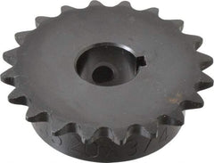 Browning - 20 Teeth, 3/8" Chain Pitch, Chain Size 35, Finished Bore Sprocket - 3/4" Bore Diam, 2.397" Pitch Diam, 2.59" Outside Diam - All Tool & Supply