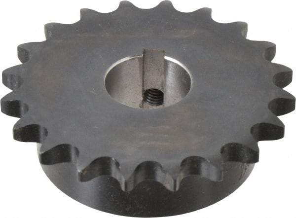 Browning - 20 Teeth, 1/2" Chain Pitch, Chain Size 40, Finished Bore Sprocket - 1" Bore Diam, 3.196" Pitch Diam, 3.45" Outside Diam - All Tool & Supply