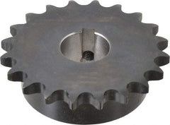 Browning - 20 Teeth, 1/2" Chain Pitch, Chain Size 40, Finished Bore Sprocket - 1" Bore Diam, 3.196" Pitch Diam, 3.45" Outside Diam - All Tool & Supply