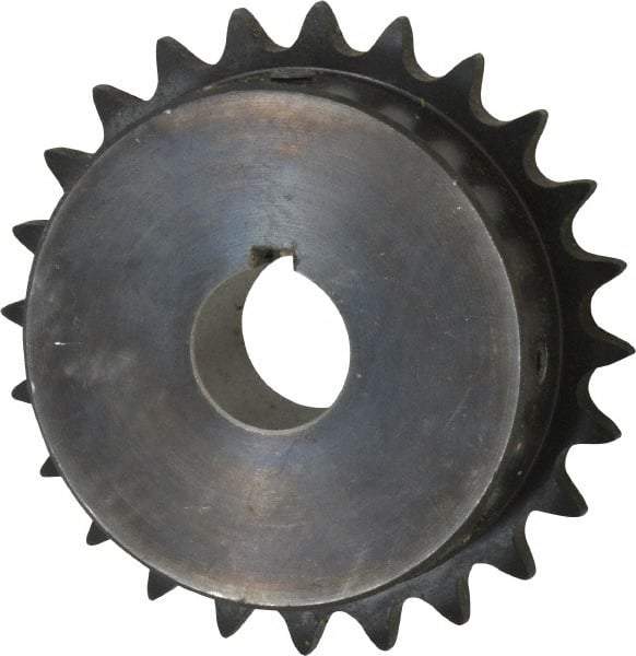 Browning - 24 Teeth, 1/2" Chain Pitch, Chain Size 40, Finished Bore Sprocket - 1" Bore Diam, 3.831" Pitch Diam, 4.1" Outside Diam - All Tool & Supply