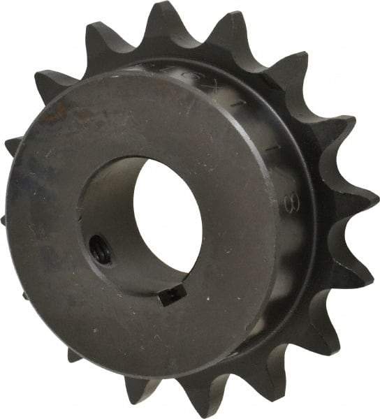 Browning - 16 Teeth, 5/8" Chain Pitch, Chain Size 50, Finished Bore Sprocket - 1-1/8" Bore Diam, 3.204" Pitch Diam, 3.52" Outside Diam - All Tool & Supply