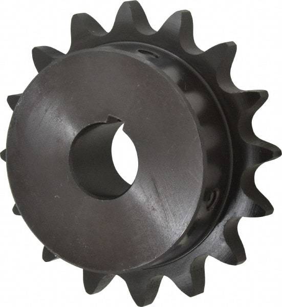 Browning - 16 Teeth, 3/4" Chain Pitch, Chain Size 60, Finished Bore Sprocket - 1" Bore Diam, 3-27/32" Pitch Diam, 4.22" Outside Diam - All Tool & Supply