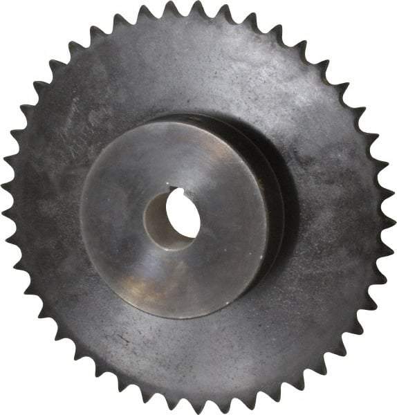 Browning - 45 Teeth, 1/2" Chain Pitch, Chain Size 40, Finished Bore Sprocket - 1" Bore Diam, 7.168" Pitch Diam, 7.45" Outside Diam - All Tool & Supply