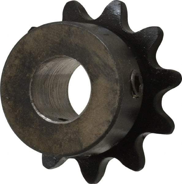 Browning - 11 Teeth, 3/8" Chain Pitch, Chain Size 35, Finished Bore Sprocket - 1/2" Bore Diam, 1.331" Pitch Diam, 1-1/2" Outside Diam - All Tool & Supply