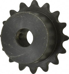 Browning - 15 Teeth, 3/8" Chain Pitch, Chain Size 35, Finished Bore Sprocket - 1/2" Bore Diam, 1.804" Pitch Diam, 1.99" Outside Diam - All Tool & Supply