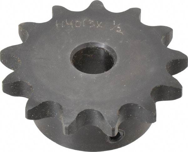 Browning - 13 Teeth, 1/2" Chain Pitch, Chain Size 40, Finished Bore Sprocket - 1/2" Bore Diam, 2.089" Pitch Diam, 2.3" Outside Diam - All Tool & Supply