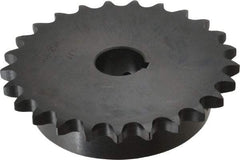 Browning - 25 Teeth, 1/2" Chain Pitch, Chain Size 40, Finished Bore Sprocket - 7/8" Bore Diam, 3.989" Pitch Diam, 4.26" Outside Diam - All Tool & Supply