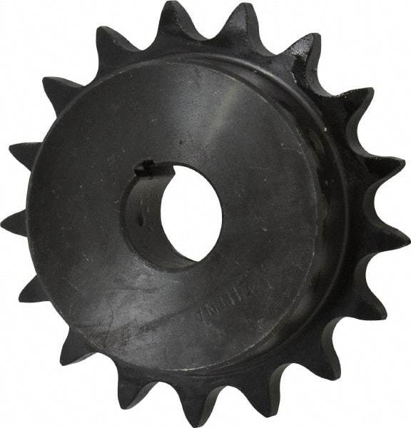 Browning - 17 Teeth, 5/8" Chain Pitch, Chain Size 50, Finished Bore Sprocket - 7/8" Bore Diam, 3.401" Pitch Diam, 3.72" Outside Diam - All Tool & Supply