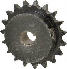 Browning - 19 Teeth, 3/4" Chain Pitch, Chain Size 60, Finished Bore Sprocket - 1" Bore Diam, 4.557" Pitch Diam, 4.95" Outside Diam - All Tool & Supply