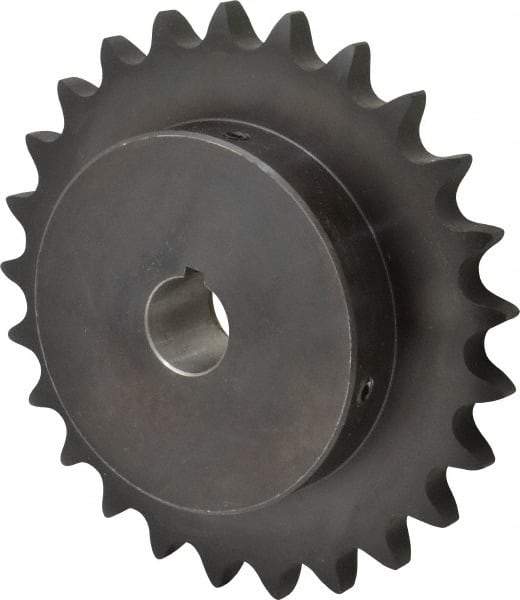 Browning - 25 Teeth, 3/4" Chain Pitch, Chain Size 60, Finished Bore Sprocket - 1" Bore Diam, 5.984" Pitch Diam, 6.39" Outside Diam - All Tool & Supply