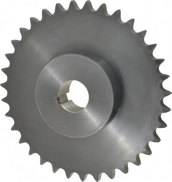 Browning - 35 Teeth, 3/4" Chain Pitch, Chain Size 60, Finished Bore Sprocket - 1-1/2" Bore Diam, 8.367" Pitch Diam, 8.78" Outside Diam - All Tool & Supply