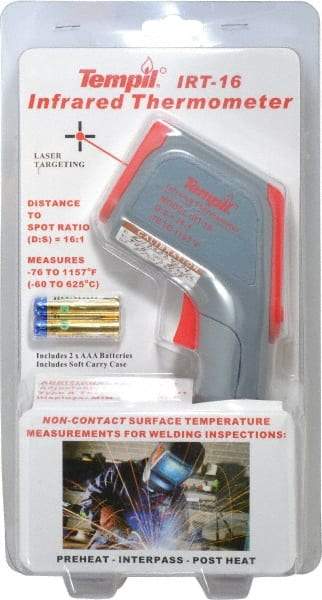 Tempil - -60 to 625°C (-76 to 1157°F) Infrared Thermometer - 16:1 Distance to Spot Ratio - All Tool & Supply