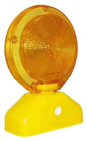 PRO-SAFE - 10-1/2" High Barricade Light - 1.3 Lb, Yellow Case & Amber Lens - All Tool & Supply