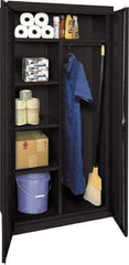 Sandusky Lee - 5 Shelf Combination Storage Cabinet - Steel, 36" Wide x 18" Deep x 72" High, Black - All Tool & Supply