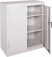 Sandusky Lee - 3 Shelf Locking Storage Cabinet - Steel, 36" Wide x 18" Deep x 42" High, Gray - All Tool & Supply