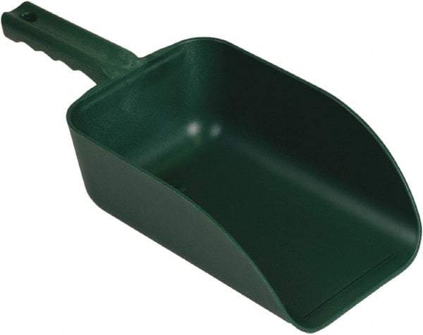 Remco - 82 oz Green Polypropylene & Semi-Ferrous Additive Flat Bottom Scoop - 5.9" Wide x 3.3" Deep Bowl, 15.1" OAL - All Tool & Supply