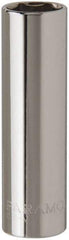 Paramount - 1/2" Drive, Deep Hand Socket - 6 Points, 3-3/32" OAL, Steel, Chrome Finish - All Tool & Supply