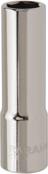 Paramount - 1/2" Drive, Deep Hand Socket - 6 Points, 3-3/32" OAL, Steel, Chrome Finish - All Tool & Supply