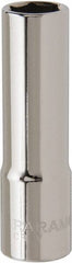 Paramount - 1/2" Drive, Deep Hand Socket - 6 Points, 3-3/32" OAL, Steel, Chrome Finish - All Tool & Supply