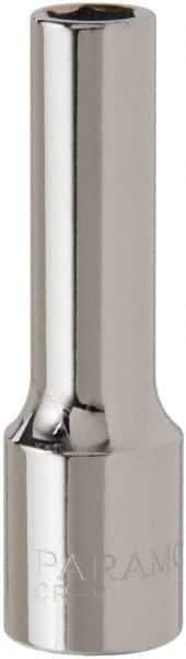 Paramount - 1/2" Drive, Deep Hand Socket - 6 Points, 3-3/32" OAL, Steel, Chrome Finish - All Tool & Supply