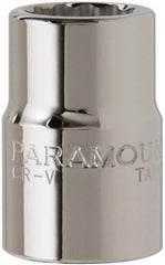 Paramount - 3/4" Drive, Standard Hand Socket - 12 Points, 2" OAL, Steel, Chrome Finish - All Tool & Supply