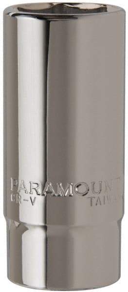 Paramount - 1-1/8", 3/4" Drive, Deep Hand Socket - 6 Points, 3-1/2" OAL, Steel, Chrome Finish - All Tool & Supply