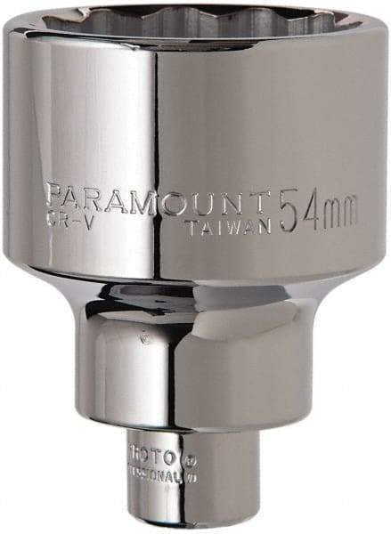 Paramount - 3/4" Drive, Standard Hand Socket - 12 Points, 3-13/64" OAL, Steel, Chrome Finish - All Tool & Supply