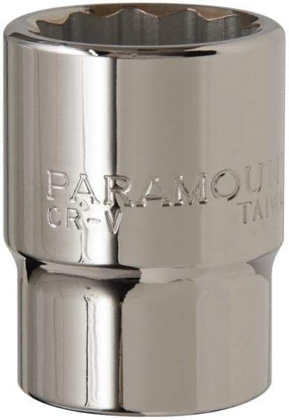 Paramount - 3/4" Drive, Standard Hand Socket - 12 Points, 2-5/16" OAL, Steel, Chrome Finish - All Tool & Supply