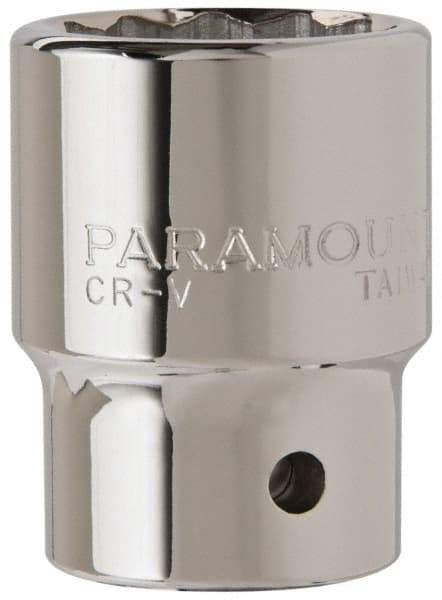 Paramount - 3/4" Drive, Standard Hand Socket - 12 Points, 2-13/32" OAL, Steel, Chrome Finish - All Tool & Supply