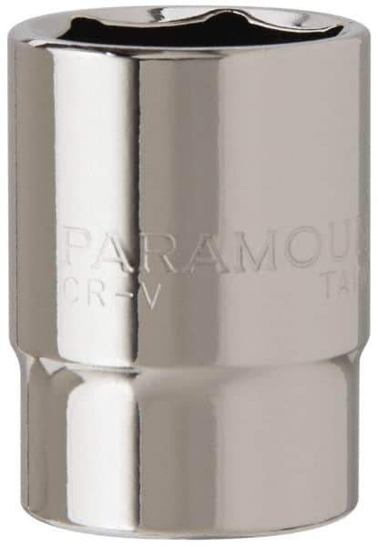 Paramount - 7/8", 1/2" Drive, Standard Hand Socket - 6 Points, 1-1/2" OAL, Steel, Chrome Finish - All Tool & Supply