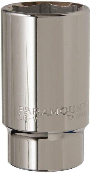 Paramount - 1-7/16", 3/4" Drive, Deep Hand Socket - 6 Points, 3-1/2" OAL, Steel, Chrome Finish - All Tool & Supply