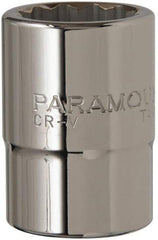 Paramount - 1", 3/4" Drive, Standard Hand Socket - 12 Points, 2" OAL, Chrome Finish - All Tool & Supply