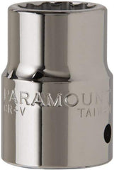 Paramount - 7/8", 3/4" Drive, Standard Hand Socket - 12 Points, 2" OAL, Chrome Finish - All Tool & Supply