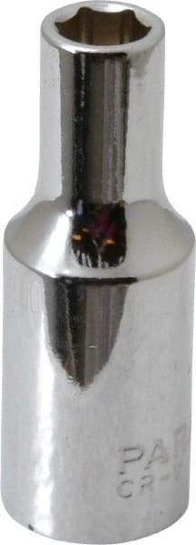 Paramount - 3/8" Drive, Deep Hand Socket - 6 Points, 1-15/16" OAL, Steel, Chrome Finish - All Tool & Supply