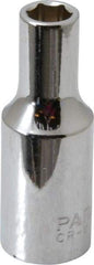 Paramount - 3/8" Drive, Deep Hand Socket - 6 Points, 1-15/16" OAL, Steel, Chrome Finish - All Tool & Supply