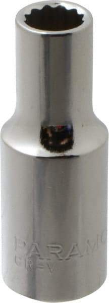 Paramount - 3/8" Drive, Deep Hand Socket - 12 Points, 1-15/16" OAL, Steel, Chrome Finish - All Tool & Supply