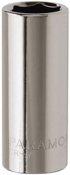 Paramount - 3/8" Drive, Deep Hand Socket - 6 Points, 1-15/16" OAL, Steel, Chrome Finish - All Tool & Supply