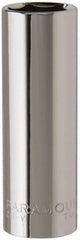 Paramount - 3/8" Drive, Deep Hand Socket - 6 Points, 2-1/2" OAL, Steel, Chrome Finish - All Tool & Supply