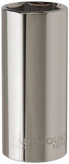 Paramount - 3/8" Drive, Deep Hand Socket - 6 Points, 2-1/2" OAL, Steel, Chrome Finish - All Tool & Supply