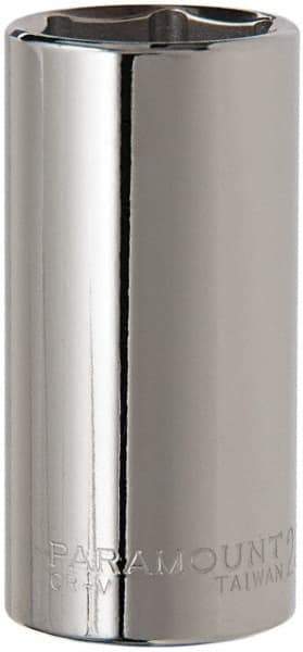 Paramount - 3/8" Drive, Deep Hand Socket - 6 Points, 2-1/2" OAL, Steel, Chrome Finish - All Tool & Supply